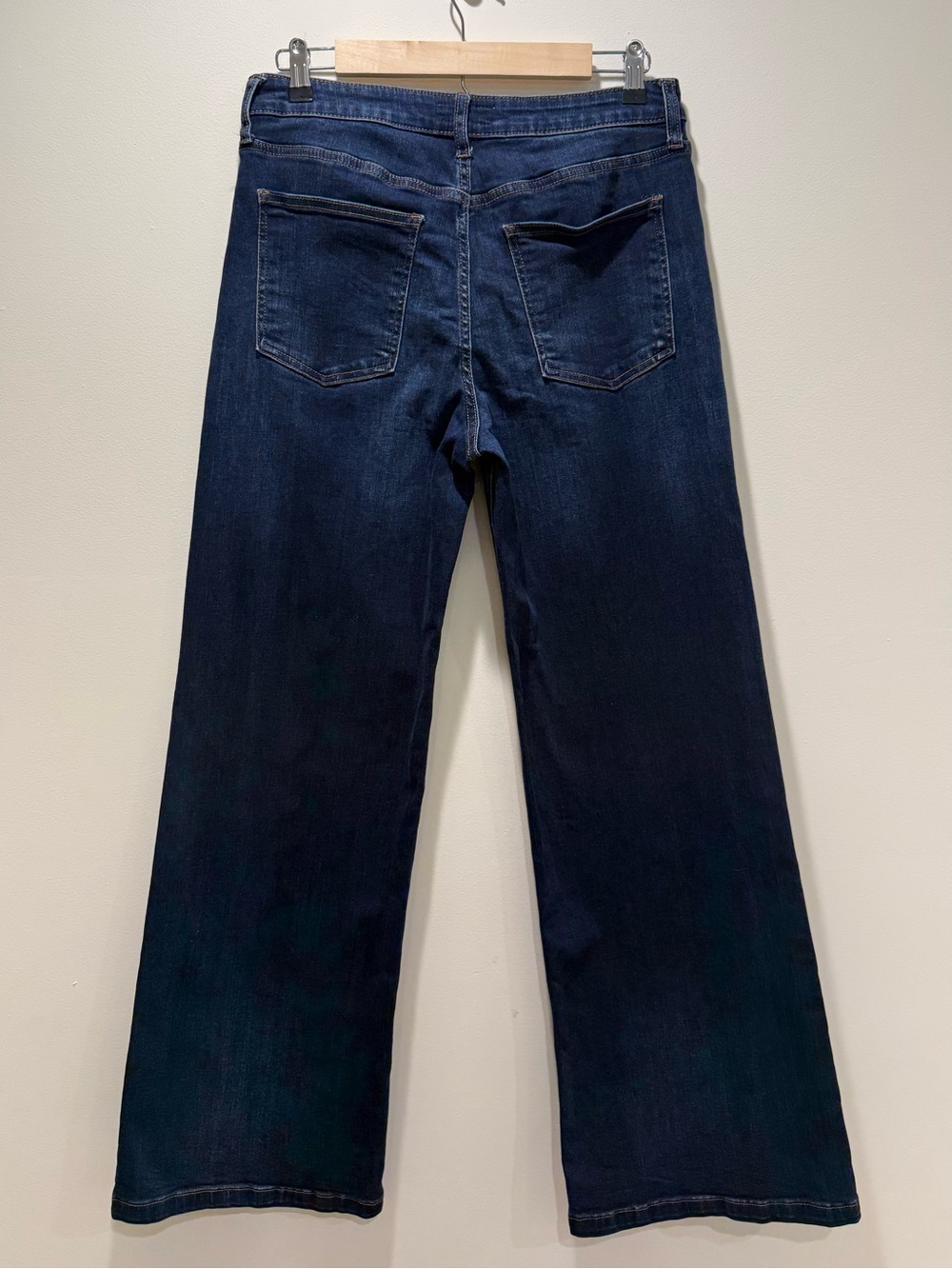 Kut From The Kloth Jean Wide Leg High Rise Dark Wash Jeans Size 8 - Picture 4 of 12